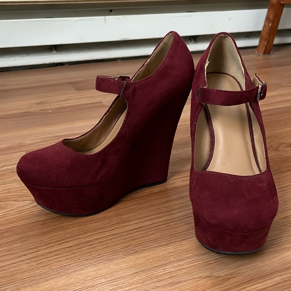 Charlotte Russe Suede Wedge Pumps